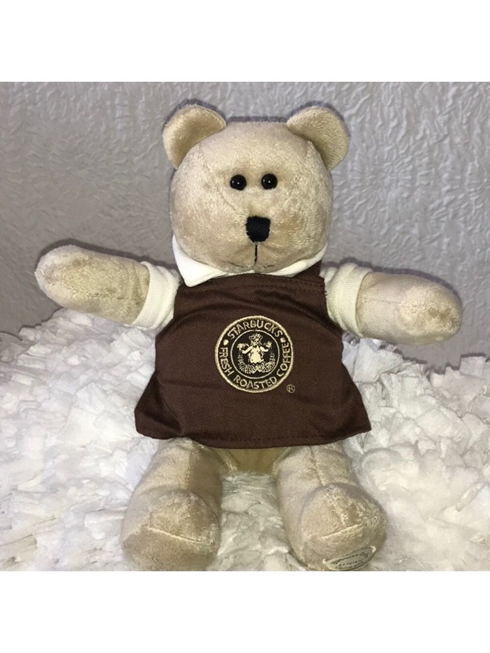 Starbucks Fresh Roasted Coffee Bearista Pike Place Market Apron Bear Plush